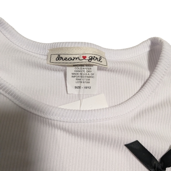 Coquette black  bow top T-shirt with delicate feminine trim and crew neck - Picture 3 of 3